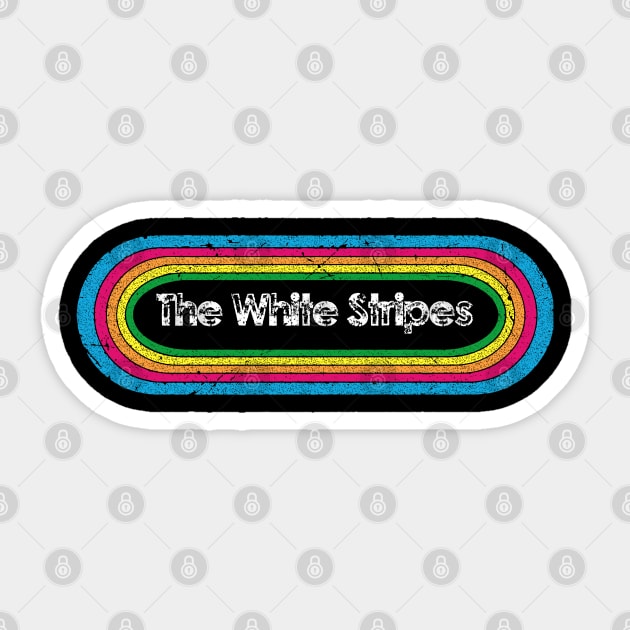 white ll rainbow retro Sticker by bubur ayam